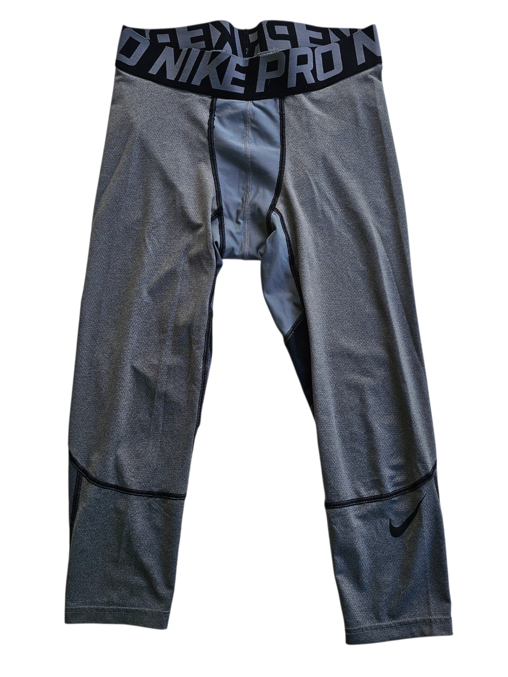 Nike Pro Men's Dark Gray Compression Boxer Briefs with Black Waistband